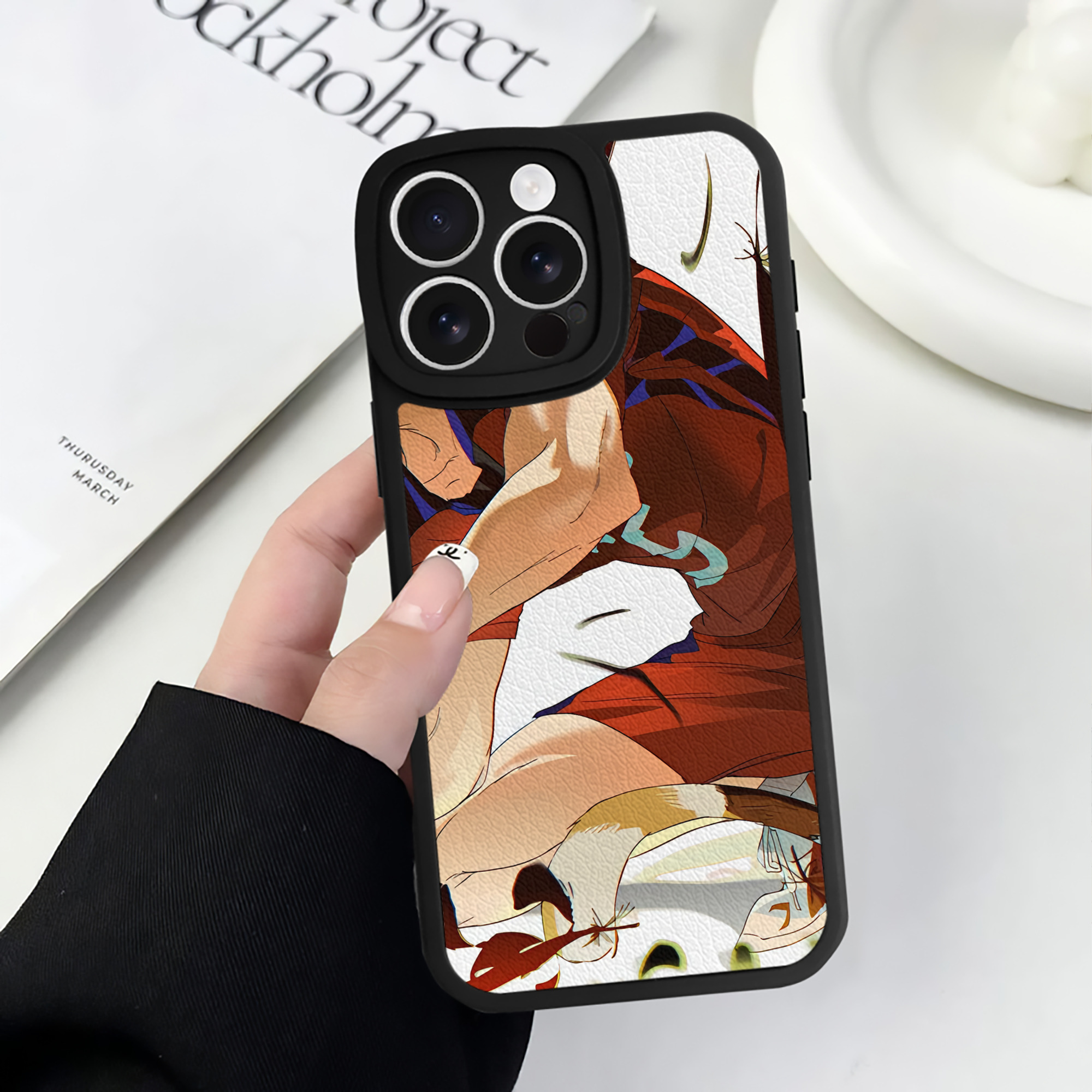 （画像用） ハイキュー!! Haikyu!! 【iPhone 16シリーズ対応】シリコンスマホケース（レザー調） 材質：シリコン